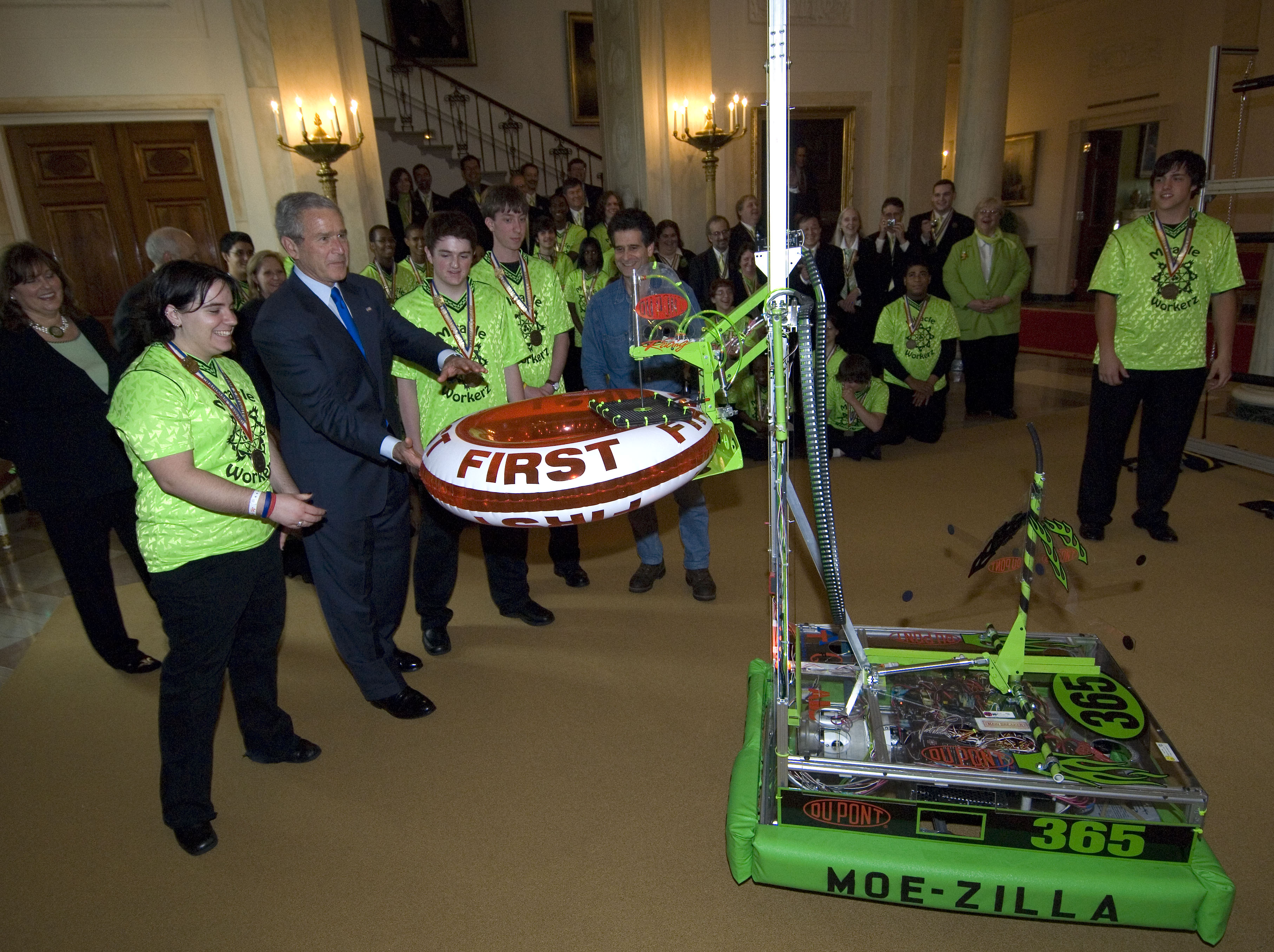 A FIRST team is honored by President George Bush in 2007